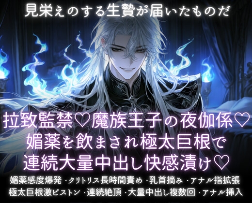 拉致監禁♡魔族王子の夜伽係♡媚薬を飲まされ極太巨根で連続大量中出し快感漬け♡