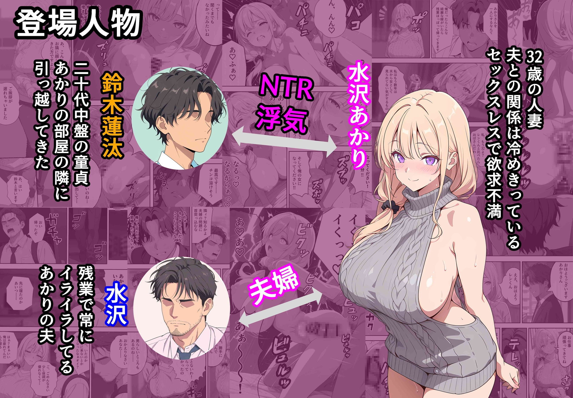 童貞だけど隣に住む人妻と浮気セックスしたら最高に気持ちいいから寝取ってやろうと決意する サンプル1
