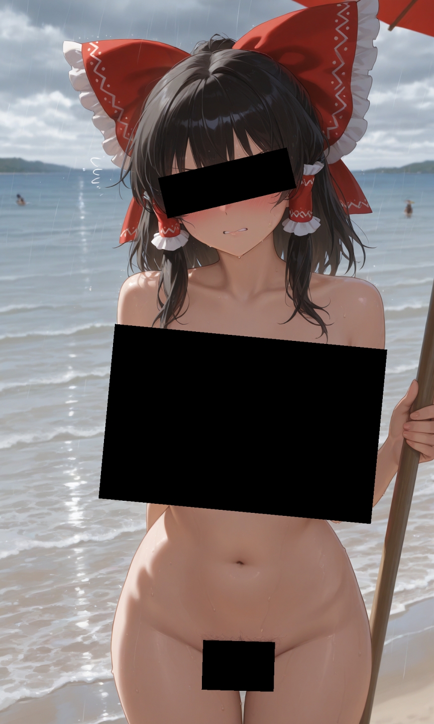 魔理沙は霊夢のえっちな写真を撮りたいようです。vol.29〜春の嵐の昼の海編〜 画像2