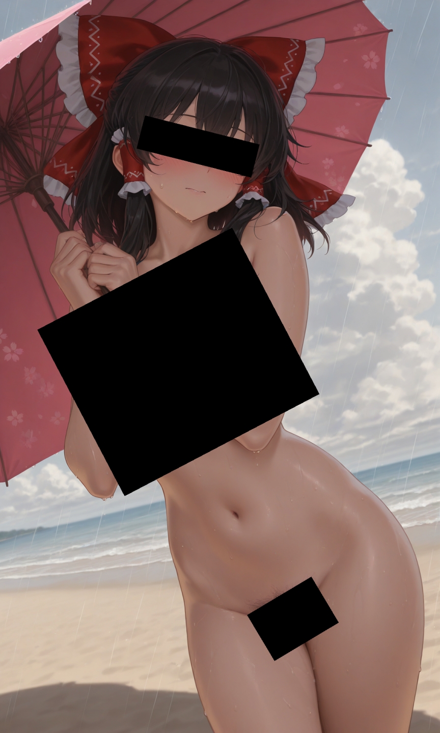 魔理沙は霊夢のえっちな写真を撮りたいようです。vol.29〜春の嵐の昼の海編〜 画像3