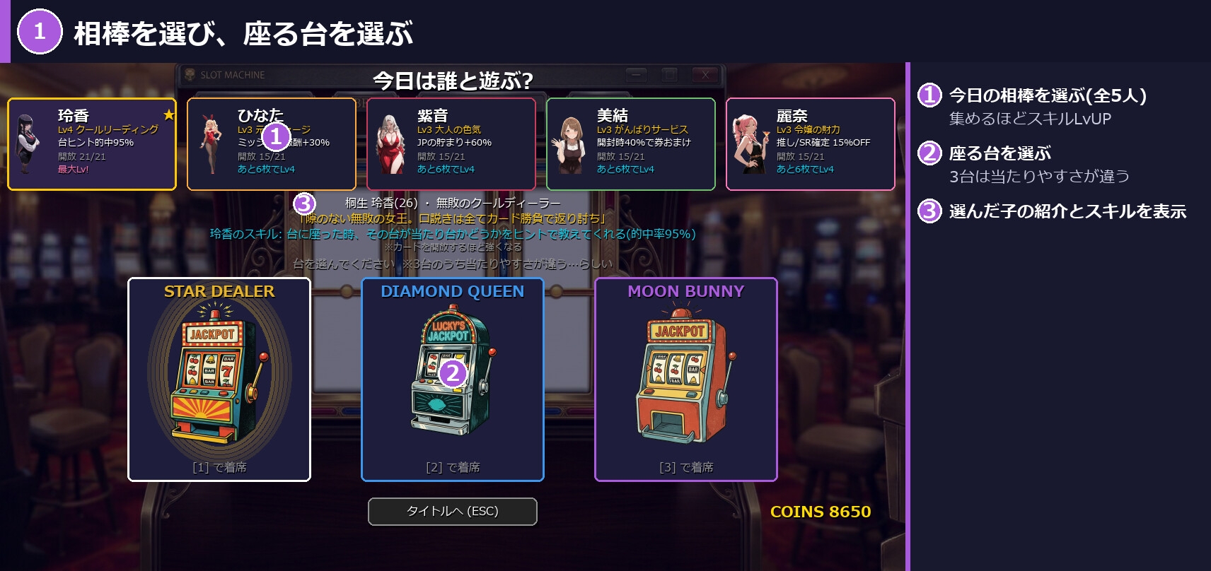 カジノガールズ・コレクション ～スロットで集める、5人のとっておき～ サンプル1
