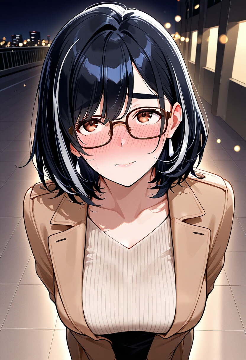 メガネOLあおいと終電のあとで。 画像1