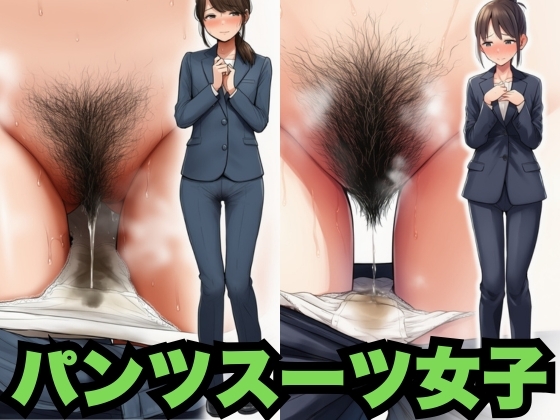 パンツスーツ女子の汗臭い恥ずかしいクロッチ(500枚分)