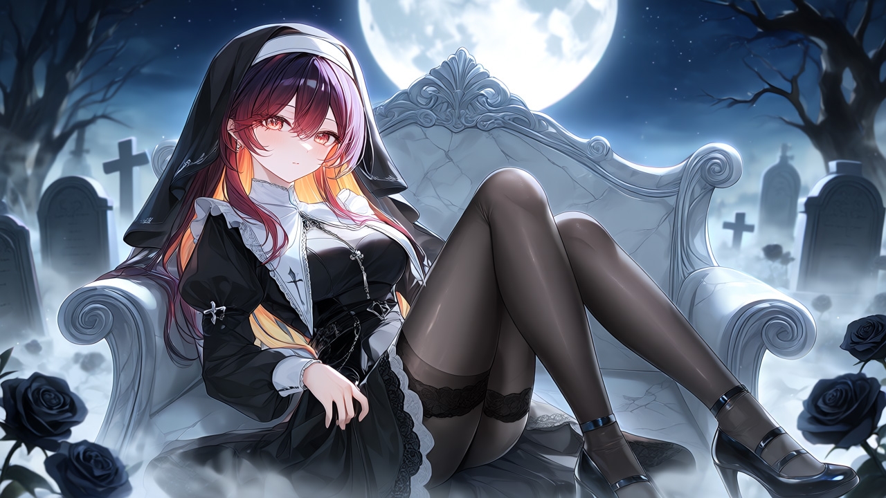 ゴシックシスター美少女〜神秘の黒タイツファッション〜 画像2