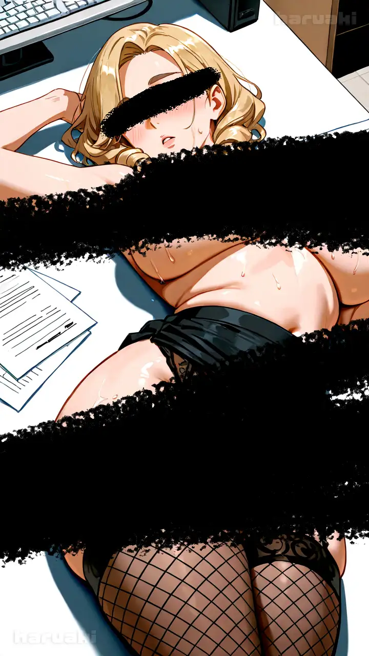 【AIアニメ巨乳美女写真集】Vol.17おっぱい性奉仕が大事なお仕事の金髪秘書森永さん サンプル画像 5