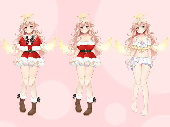 【立ち絵素材R18】おっとり系天使 フルセットPSDパック サンプル画像 2