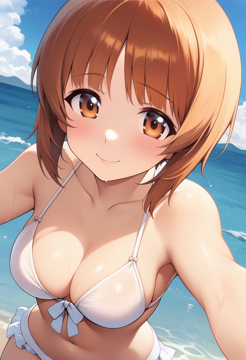 アニメヒロイン水着・温泉AIイラスト集 画像1