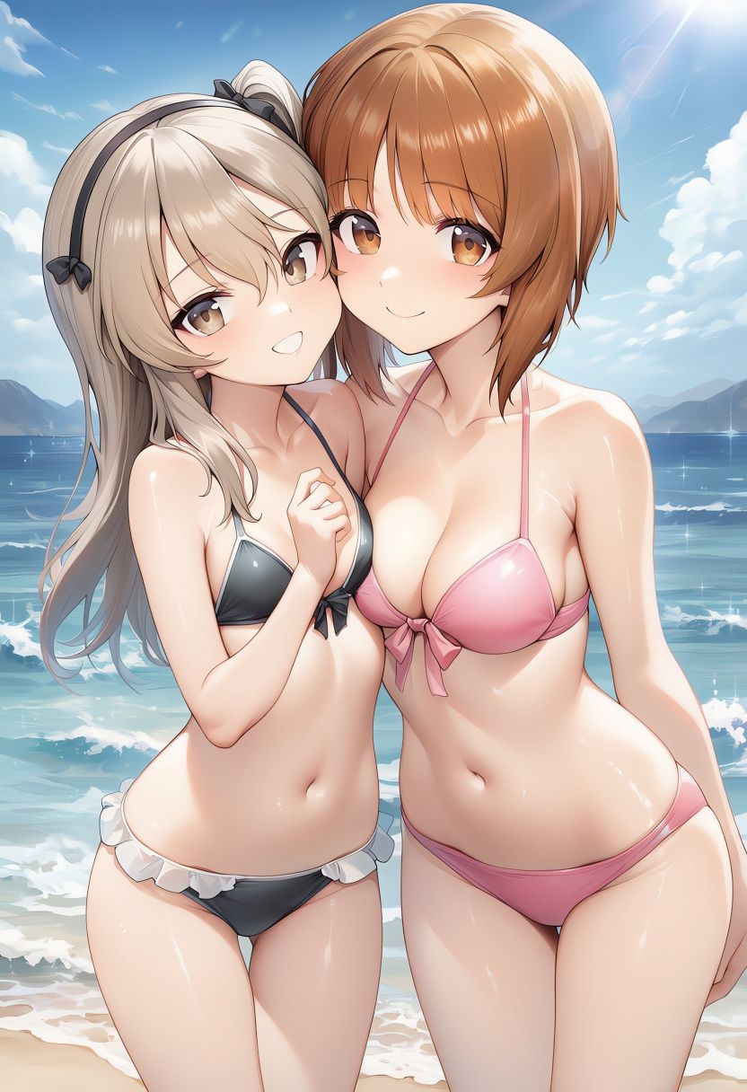 アニメヒロイン水着・温泉AIイラスト集 画像3