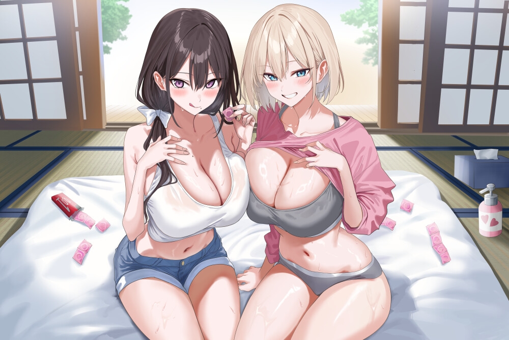 【田舎ハーレム♡】ムチムチ爆乳ドスケベ美少女幼なじみ姉妹を独り占め♡蒸れ蒸れ汗だく密着イチャラブハメ媚び田舎ハーレム夏休み♡ 画像5