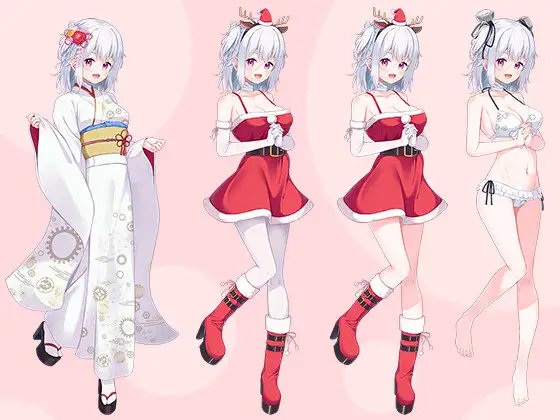 【立ち絵素材R18】ちょっぴりおかしな傷有少女 フルセットPSDパック サンプル画像 2