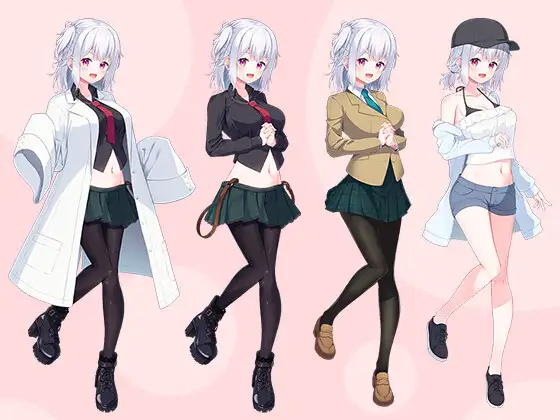 【立ち絵素材R18】ちょっぴりおかしな傷有少女 フルセットPSDパック サンプル画像 4