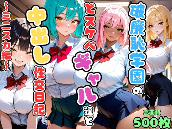 破廉恥学園のどスケベギャル達と中出し性交日記～ミニスカ編～【女子校生】【爆乳】【複数キャラ】【セリフ入り有】【CG500枚】