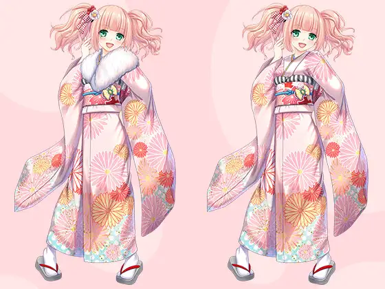 【立ち絵素材R18】ツインテピンクの活発美少女アイドル フルセットPSDパック サンプル画像 3