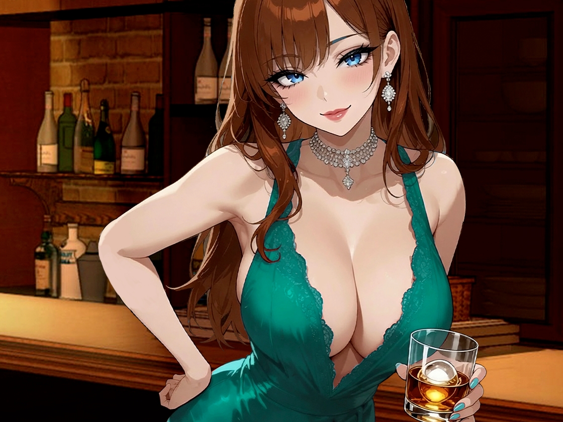 こんな時間に来てくれてありがとう！10年ぶりに訪れたスナック、閉店後ママと二人きりキスから始まる急激なエスカレート サンプル画像9枚目