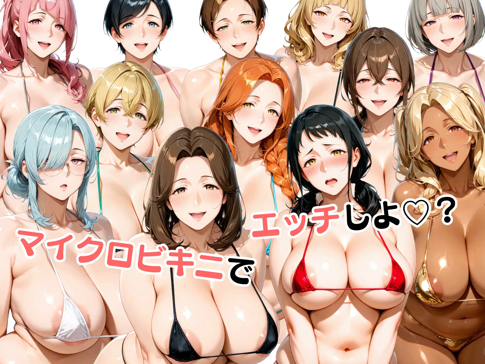 マイクロビキニで不倫セックスを楽しむ12人の人妻 サンプル画像 10