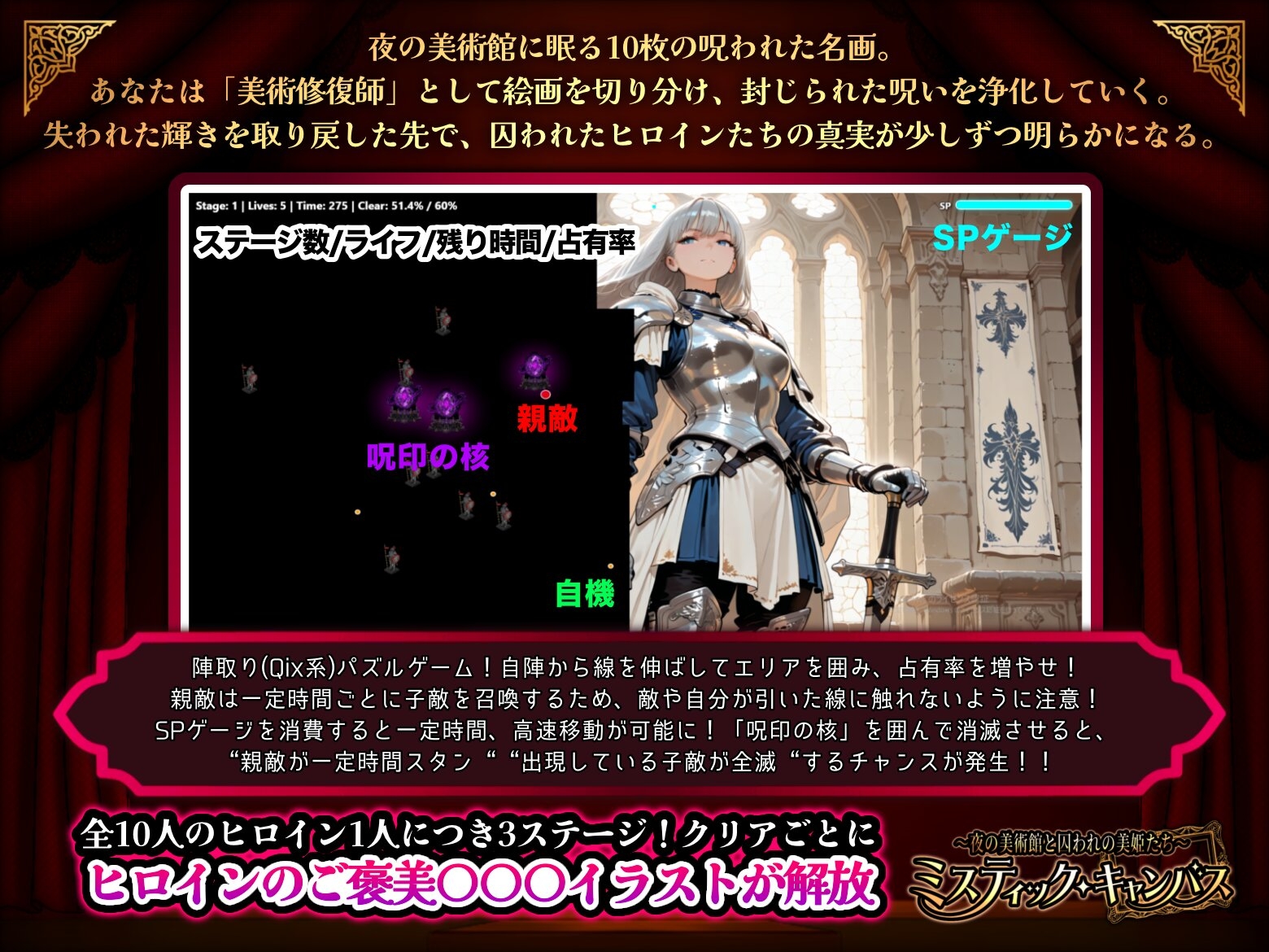 ミスティック・キャンバス ～夜の美術館と囚われの美姫たち～ サンプル1