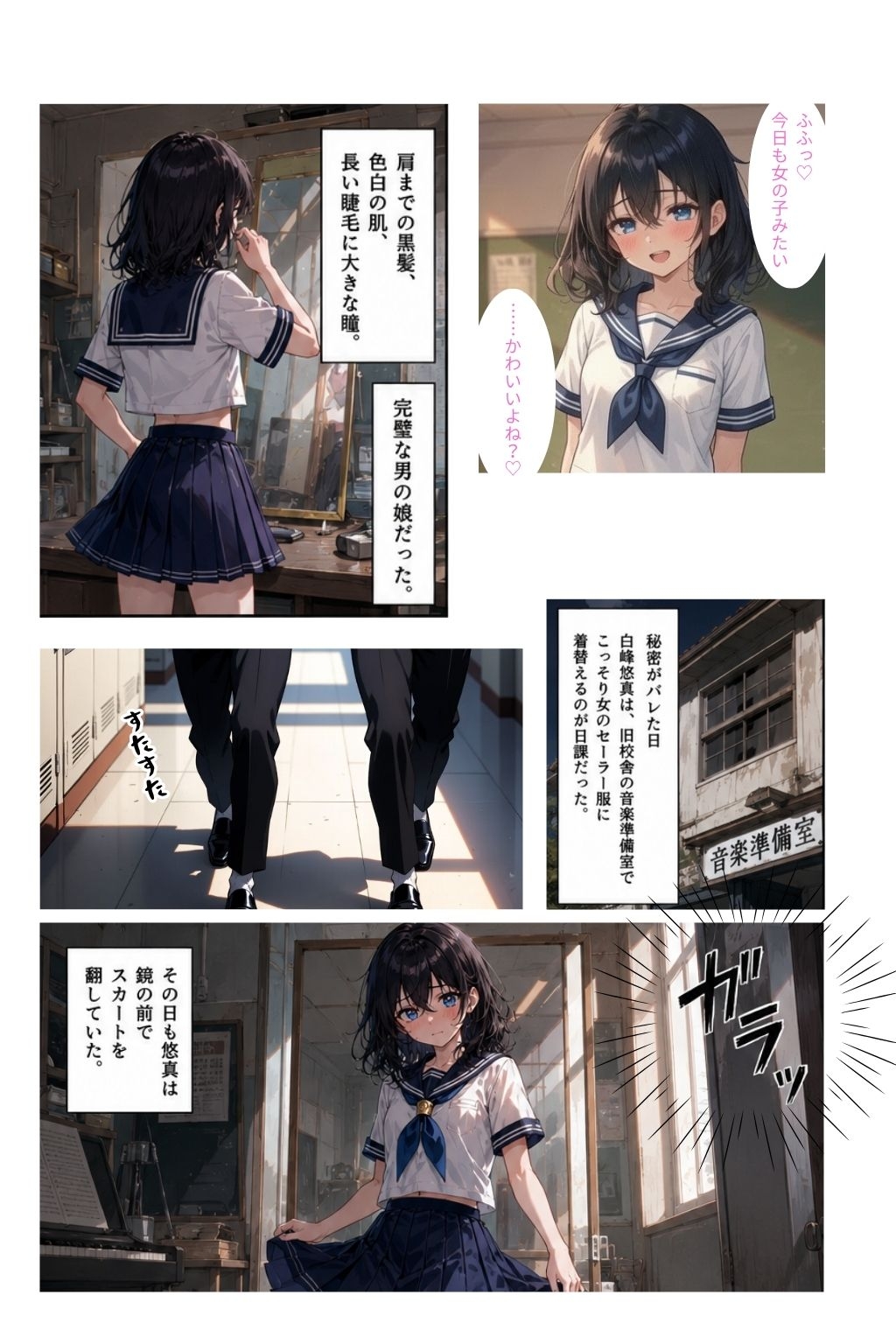 男の娘は今日も犯される〜アナル中出しで精液まみれの日々〜 サンプル2