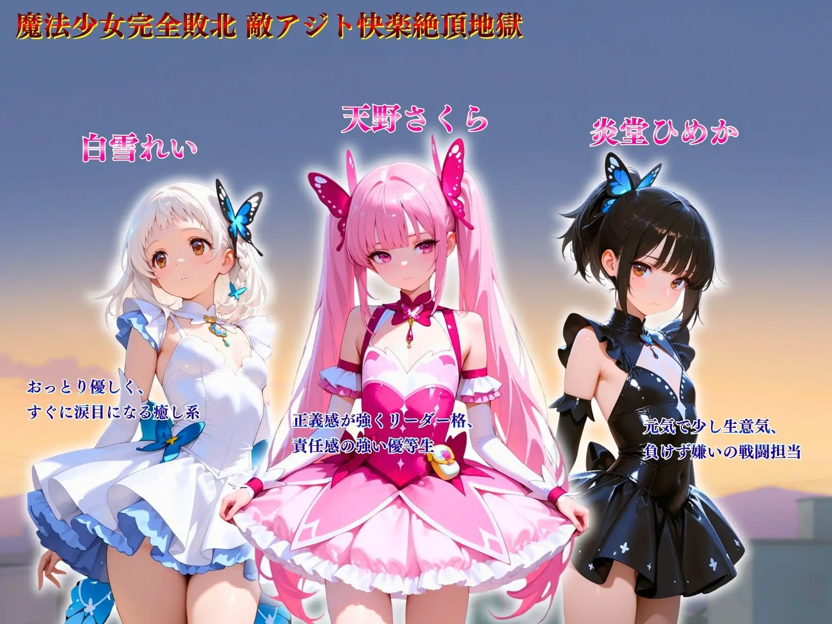 魔法少女完全敗北「ダメ…皆には手を出さないで…」敵アジト快楽絶頂地獄 サンプル画像 2