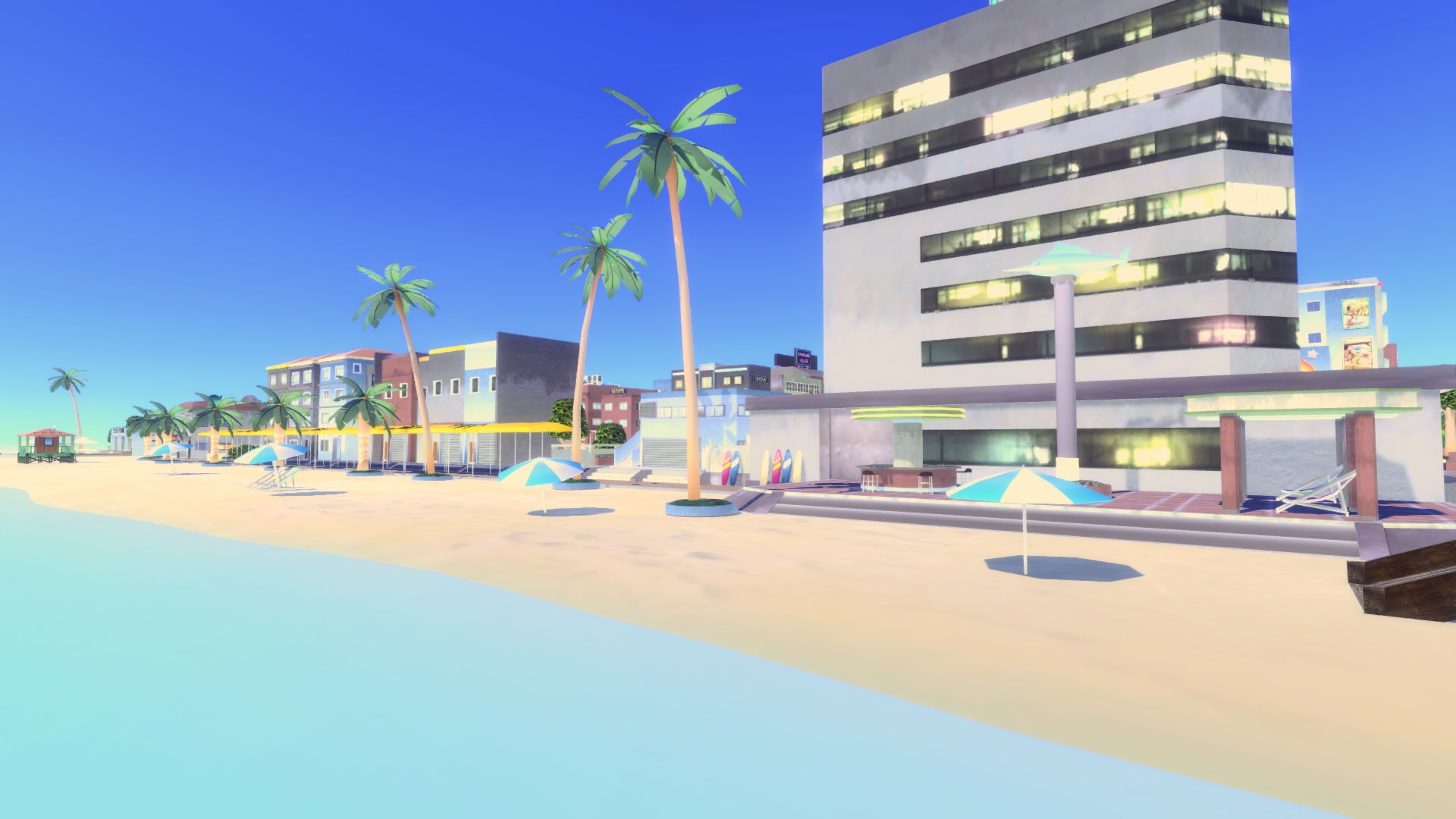 [Unity]カモメ町-南国リゾートモデルセット