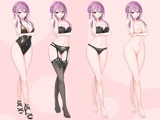 【立ち絵素材R18】冷静沈着悪魔の秘書 フルセットPSDパック サンプル画像 10