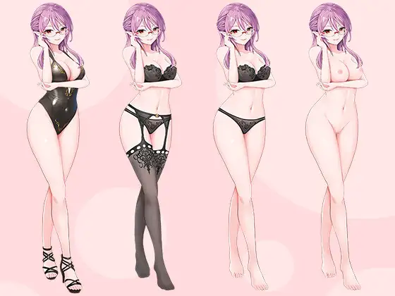 【立ち絵素材R18】冷静沈着悪魔の秘書 フルセットPSDパック サンプル画像 8
