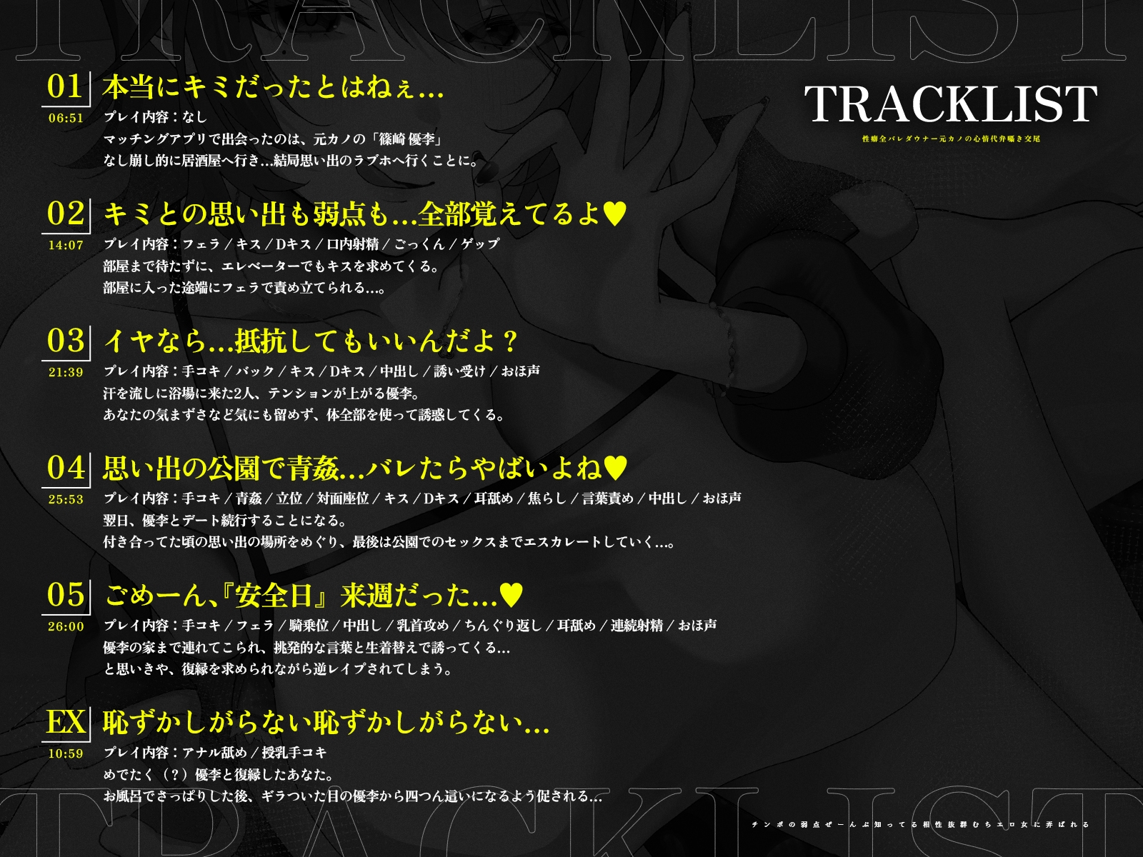 【心情代弁/差分イラスト】性癖全バレダウナー元カノの心情代弁囁き交尾~チンポの弱点ぜーんぶ知ってる相性抜群むちエロ女に弄ばれる~【KU100】 画像5