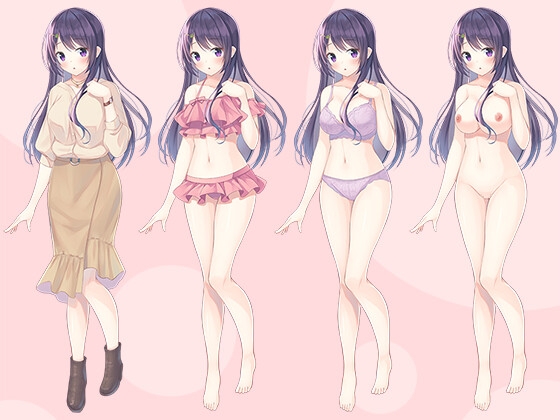 【立ち絵素材R18】清純無垢な幼馴染 フルセットPSDパック 画像1