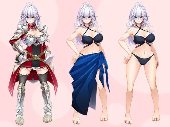 【立ち絵素材R18】誇り高き銀髪の女騎士 フルセットPSDパック [空想番外地] | DLsite 同人 - R18