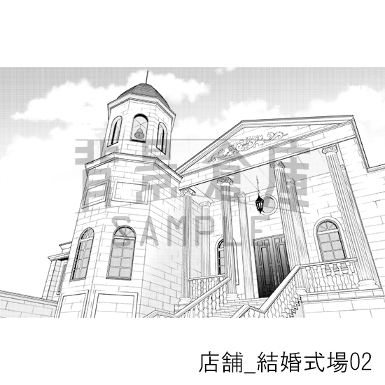 【トーンつき背景】店舗_背景素材集37(結婚式場)