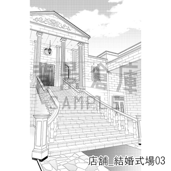 【トーンつき背景】店舗_背景素材集37(結婚式場)
