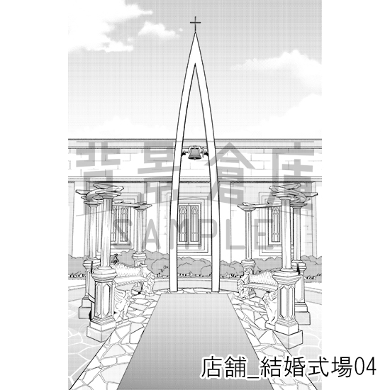 【トーンつき背景】店舗_背景素材集37(結婚式場)