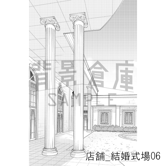 【トーンつき背景】店舗_背景素材集37(結婚式場)