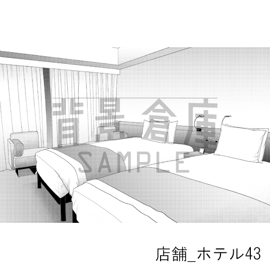 【トーンつき背景】店舗_背景素材集38(ホテル)