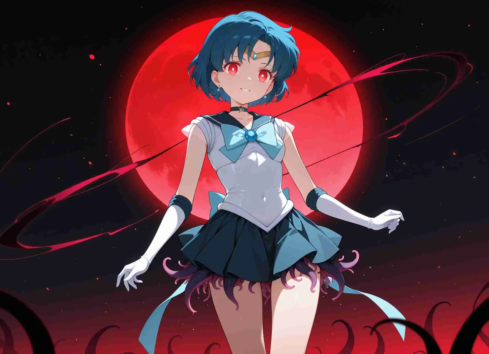 セラムン_亜美ちゃんが触手妖魔に捕まって色々されて悪堕ちハッピー サンプル画像 9