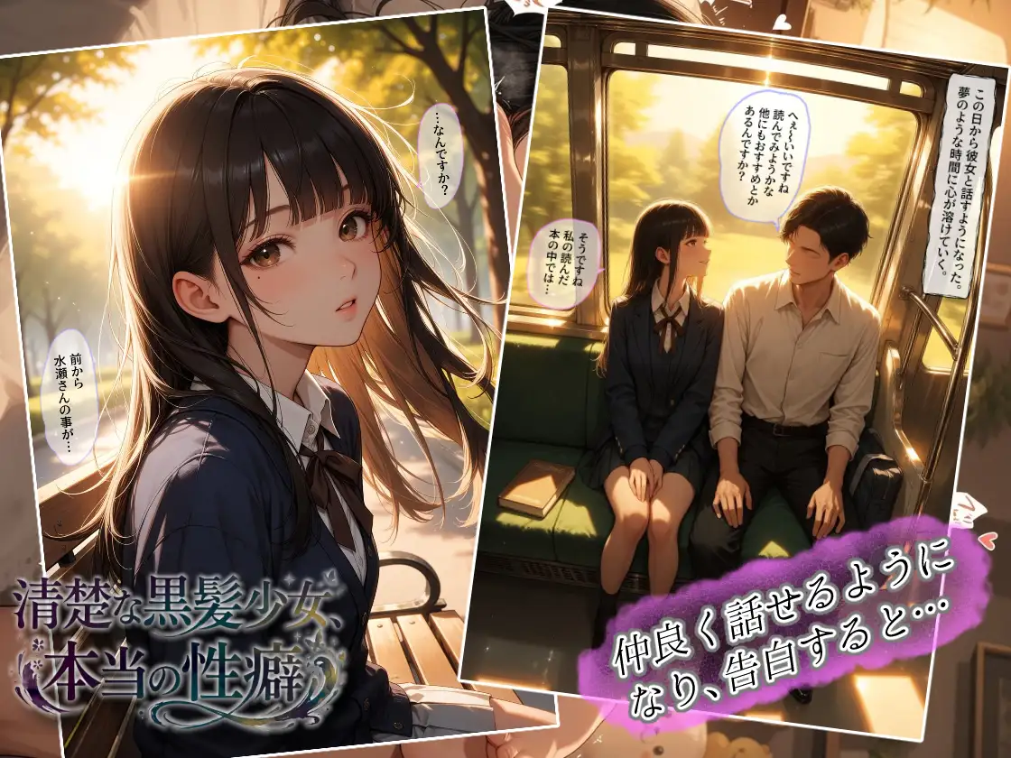 清楚な黒髪少女、本当の性癖 サンプル画像 2