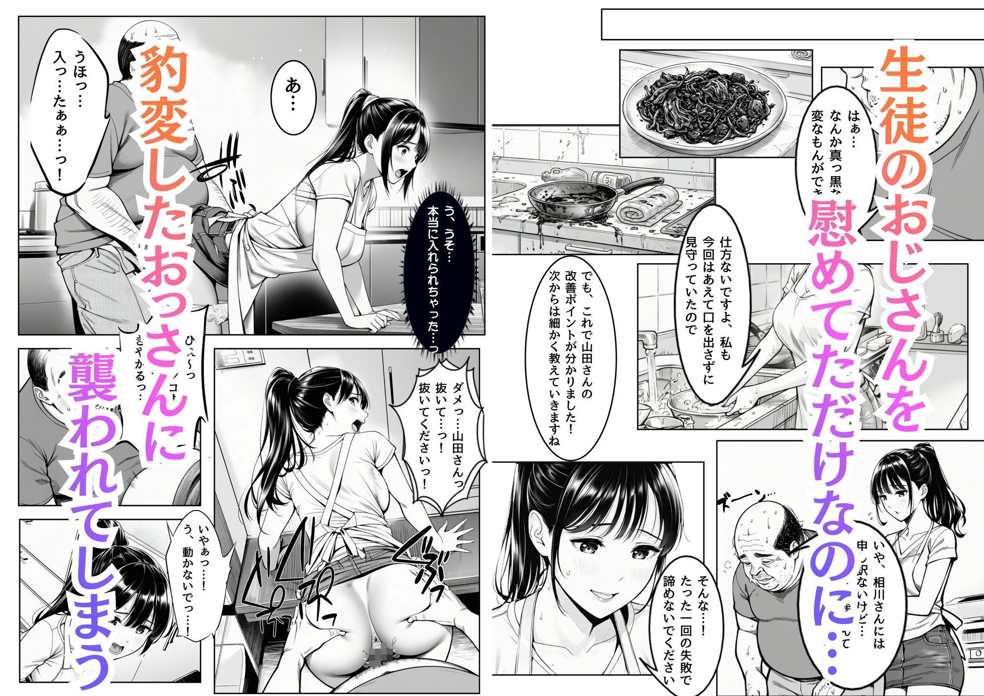 Rioの秘密のキッチン～料理配信の天使、おっさんに激ピス調教されてハメ撮り配信者に堕ちるまで サンプル2