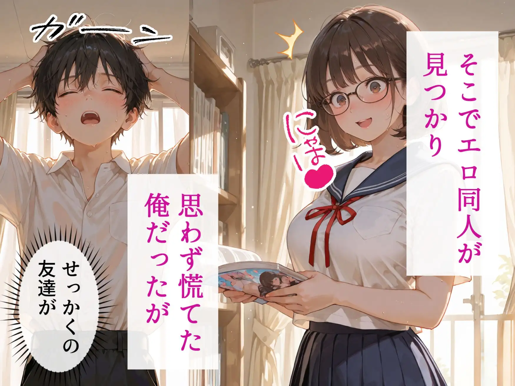 処女と童貞のオタクな二人が発情し過ぎて精液まみれになった件 サンプル画像 4
