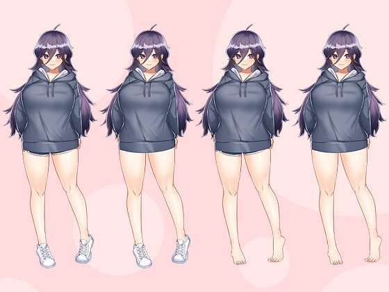 【立ち絵素材R18】ぽっちゃり引きこもり巨乳 フルセットPSDパック
