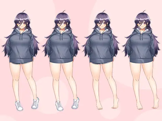 【立ち絵素材R18】ぽっちゃり引きこもり巨乳 フルセットPSDパック [空想番外地] | DLsite 同人 - R18