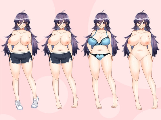 【立ち絵素材R18】ぽっちゃり引きこもり巨乳 フルセットPSDパック