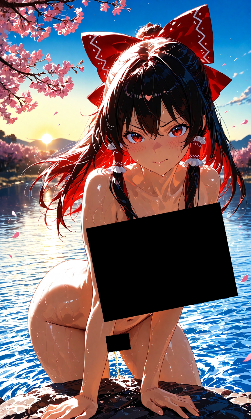 魔理沙は霊夢のえっちな写真を撮りたいようです。vol.34〜春の晴れた夕方の川編〜 画像2
