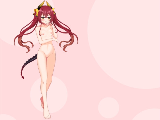 【立ち絵素材R18】赤髪ツンデレドラゴン娘 フルセットPSDパック