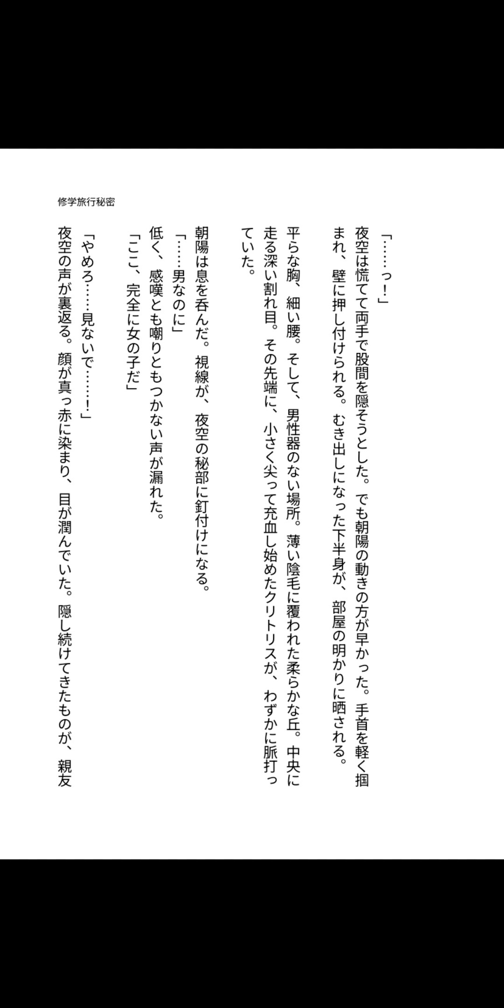 修学旅行で暴かれた秘密のメス穴 ~カントボーイの夜空は親友にクリ責めされ孕まされる~ 画像3