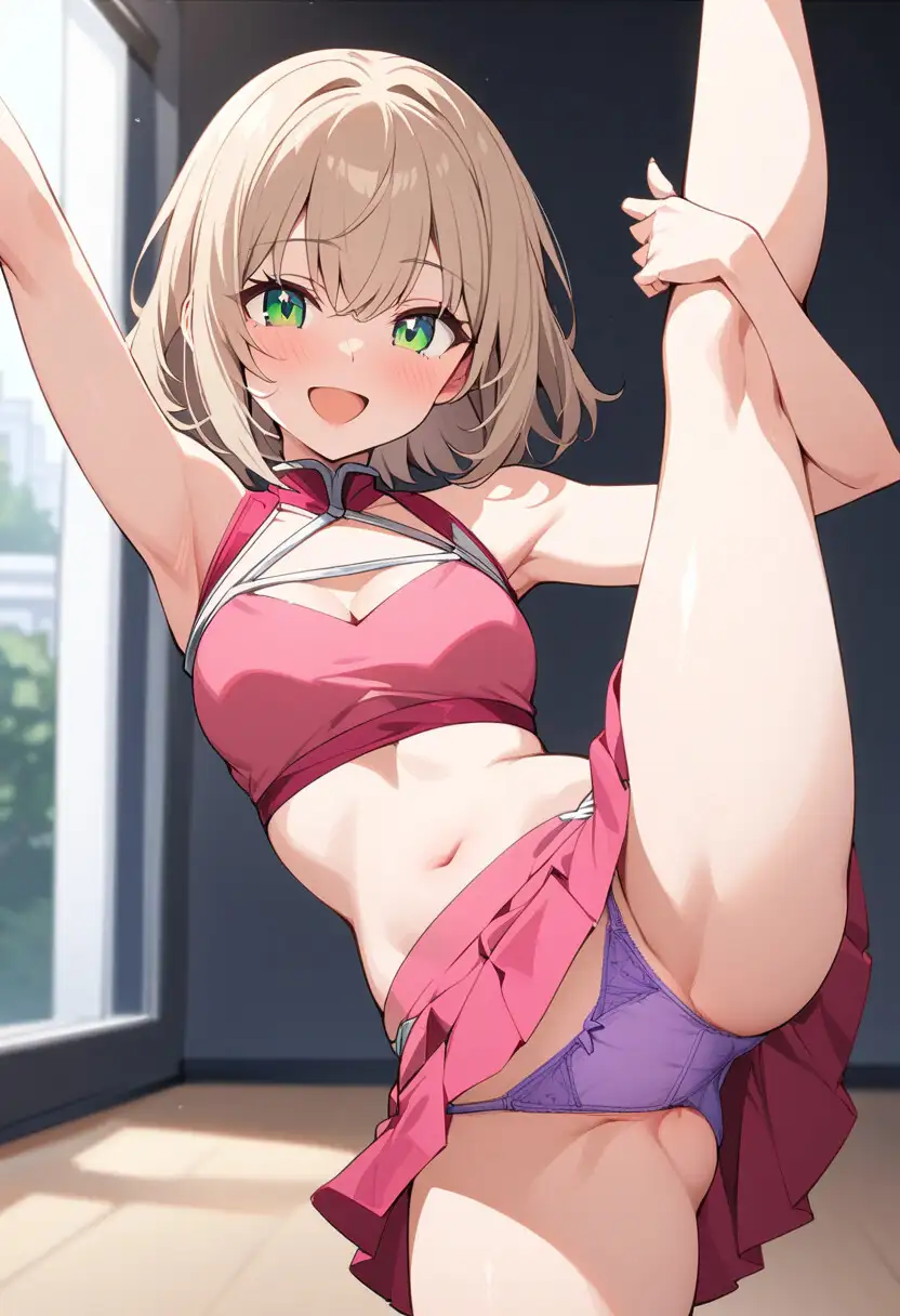 ダンス衣装で片足上げパンチラ200枚 サンプル画像 2
