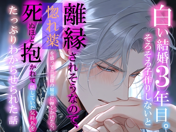白い結婚3年目。そろそろ子作りしないと離縁されそうなので、惚れ薬を盛って旦那様の寝室に押しかけたら、死ぬほど抱かれて隠していた気持ちをたっぷりわからせられた話 [冷凍ぱいん]
