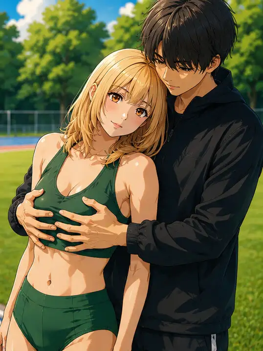 【CG】女子陸上部員のおっぱいを支える男子マネージャーたち！ サンプル画像 2