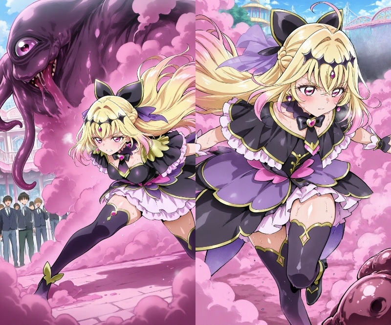 神秘の戦士はどれだけ穢されても絶対に屈しない(淫霧洗脳モンスター編) 画像1