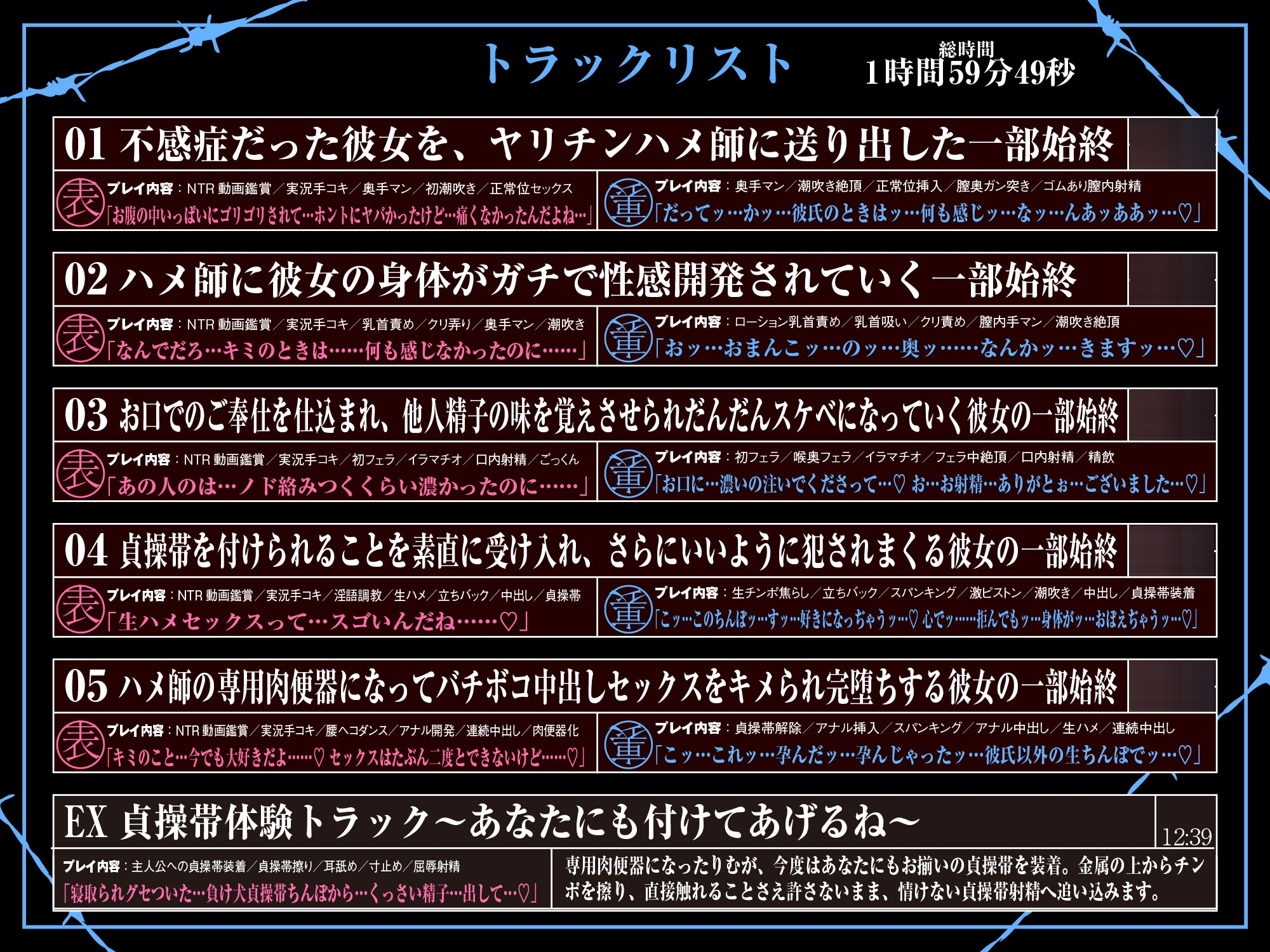 【NTRビデオ視聴手コキ】貞操帯を付けられて肉便器になったボクの彼女 画像10