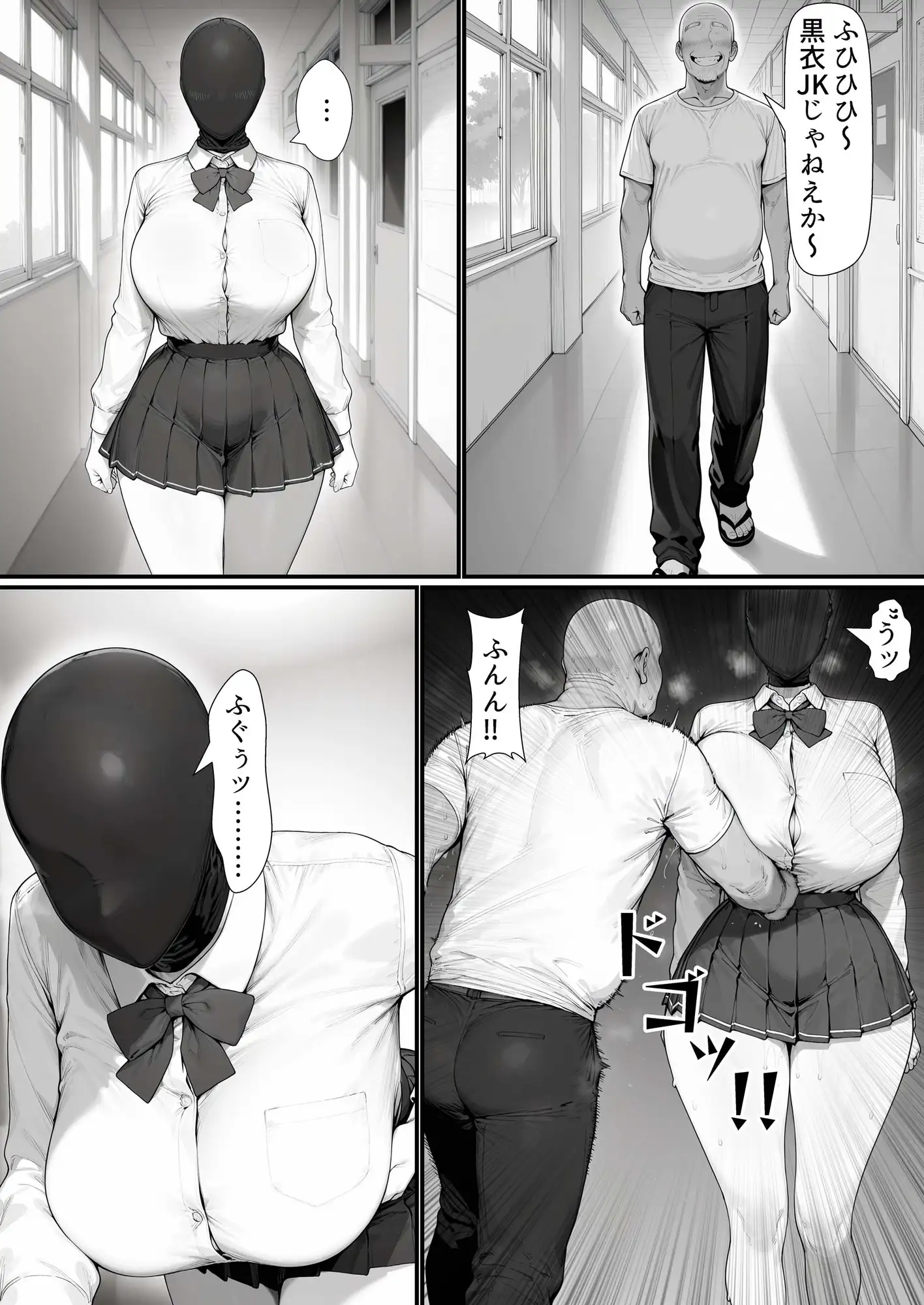 「見えない」はずの黒衣とSEXできる世界 サンプル画像 10