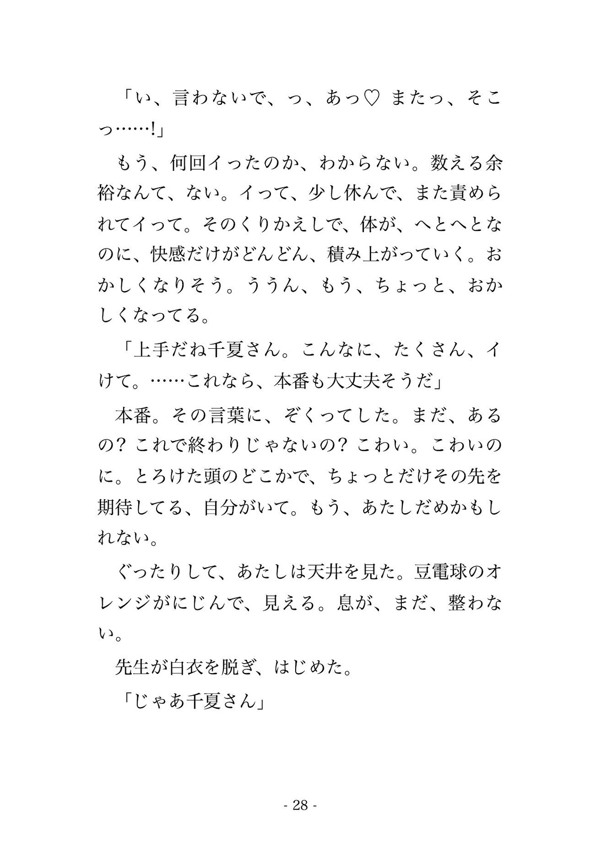 盲腸で入院したら主治医にVIP個室へ移されて『まだ退院はさせない』と点滴に繋がれたまま毎晩中出しされてるんだけど!?